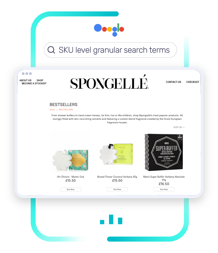 Spongelle increases revenue by 243% using Bidnamic's Targeted Search Term algorithm test | Bidnamic